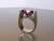 Witgouden spanring met alexandriet 14mm groot